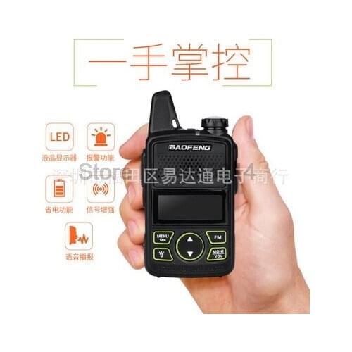 By dhl or ems 20pcs PTT Baofeng BF-T1 New Portable radio new MINI Walkie Talkie Dual Ham radio communicador Transceiver