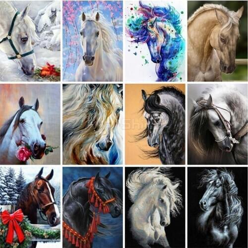 EverShine Diamond Painting Horse Mosaic Embroidery Diamond Art Animals Cross Stitch Bead Picture Kits Decoration For Home