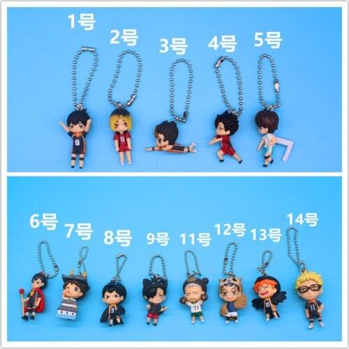 Haikyuu!! Volleyball Boy Hinata Shoyo Kageyama Tobio Crow Key Pendant Cute Figurine Collectible Toys For Children Birthday Gifts