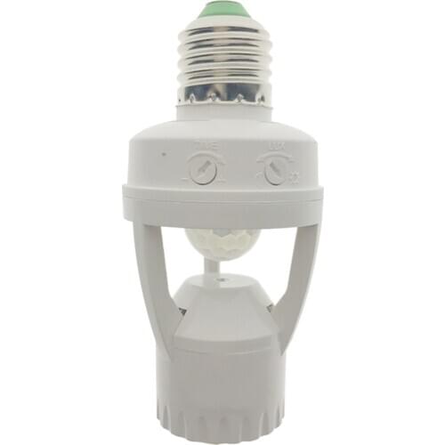 HFES AC 110-220V 360 Degrees Pir Induction Motion Sensor IR Infrared Human E27 Plug Socket Switch Base Led Bulb Lamp Holder