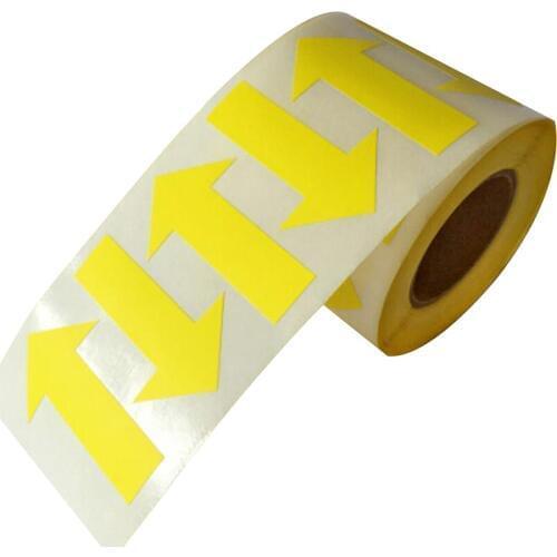Wootile Indicator Arrow Stickers-Fluorescent Yellow Coding Inventory Labels self-adhesive sticker
