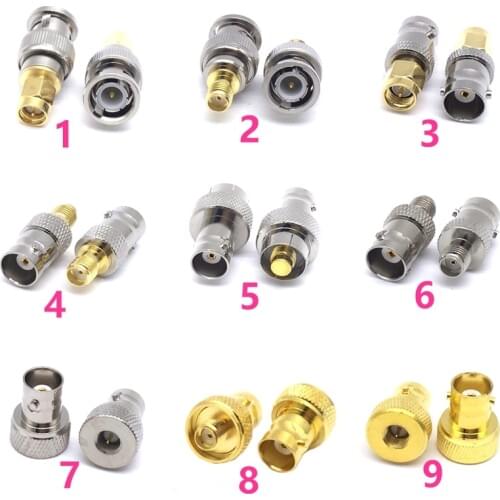 JX connector 2pcs RF Adapter BNC Male to SMA ICOM Walkie talkie connector for Two Way Radio BaoFeng UV-5R FD-880 Coaxial Connect