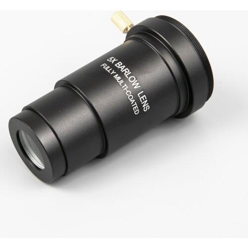 1.25" 5X Barlow Lens Fully Multi-Coated FMC with M42 Thread Camera Connect Interface for Astro Telescope Monocular Eyepiece