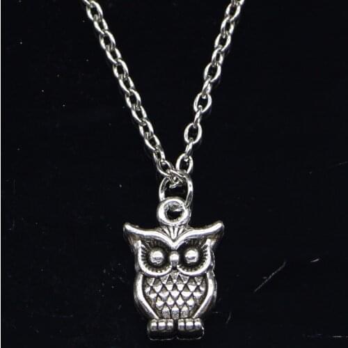 New Fashion Necklace 16x12mm big eyes owl Pendants Short Long Women Men Colar Gift Jewelry Choker