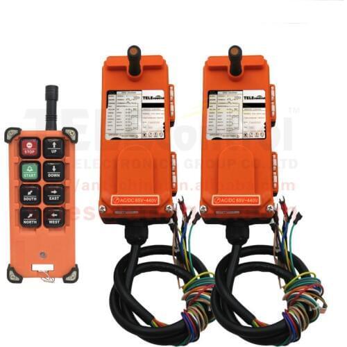 Telecontrol industrial crane remote control F21-E1B 1 transmitter to 2 receiver for crane and hoist