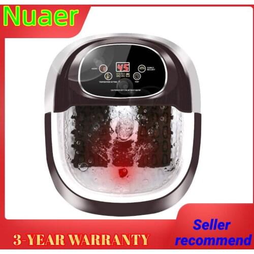 Foot Spa/Bath, 36 Massage Rollers Foot Bath with Heat and Massage Infrared Bubble Time-settable Digital Temp Control Foot Soaker