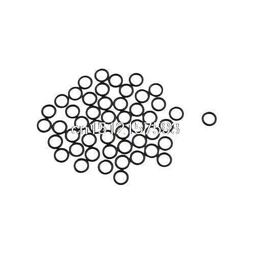 50 x Black 7mm OD 5mm Inner Dia Nitrile Rubber O-ring Oil Seal Gaskets