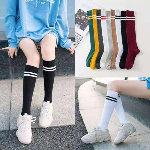 Spring and Autumn Two Over-knee Over-knee Stockings Girls College Style Pure Cotton Bottoming Tide Stockings Stockings Pantyhose