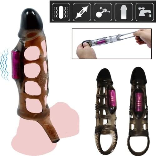 Male Penis Vibrating Ring Delay Ejaculation Cock G spot Stimulator Clitoris Massager Anal Dildo Vibrator Sex Toys for Men Gay