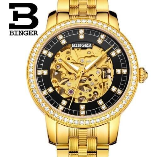 Binger Watch Women Luxury Brand Japan Miyota 8N24 Auto Mechanical Movement Watches Sapphire Waterproof Ladies Watch B5051L2