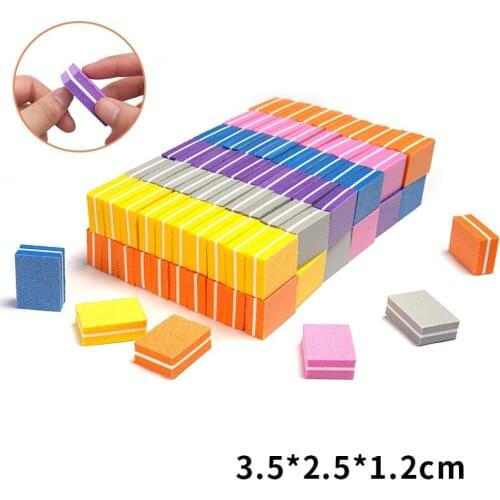 1/5pcs Double-sided Mini Nail File Block Rectangular Square Nail Files Color Sponge Polishing Nail Art Tool Nail Art Accessories