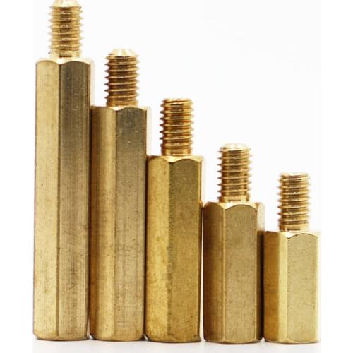 10pcs M2.5 M3 M4 Hex Brass Standoff Spacer Screw Pillar PCB Computer PC Motherboard Female Male Standoff Spacer