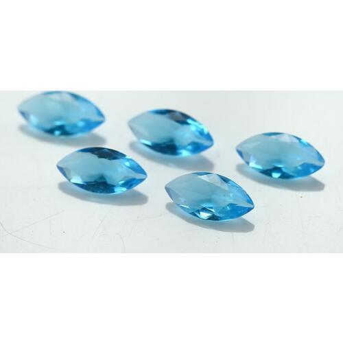 100pcs 1.5x3~8x16mm Marquise Shape Loose Stone Dark Seablue Color Glass Synthetic Gems For Jewelry DIY Stone