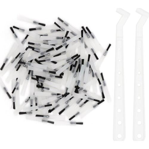 100pcs Dental Micro Applicators Brushes with 2pcs Handles Sticks Apply Medicine Brush Medicine Wipping Tools