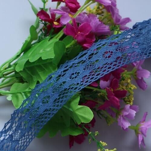 3 yards of Cotton Embroidered Flower bud silk screen ribbon fabric with the edge of manual sewing process materials