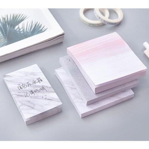 80 pages/set Creative Marble Color Self Adhesive Memo Pad Stone Style Sticky Notes Bookmark School Office Stationery Supply