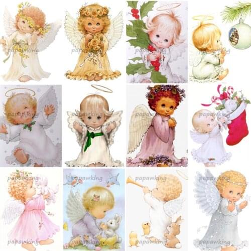 Angel Rabbit Animal 5D Diy Diamond Painting Full Drill Embroidery Cross Stitch Mosaic Kits Home Decoration Crafts Handmade Gifts