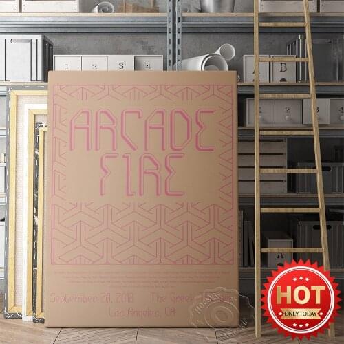 Arcade Fire Gig Poster, The Greek Theatre Wall Art, Los Angeles, Music Prints Art, Arcade Fire Fans Wall Picture, Rock Band