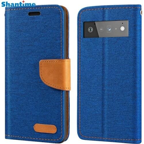 Oxford Leather Wallet Case For Google Pixel 6 Pro With TPU Soft Back Cover Magnet Flip Case For Google Pixel 6 XL