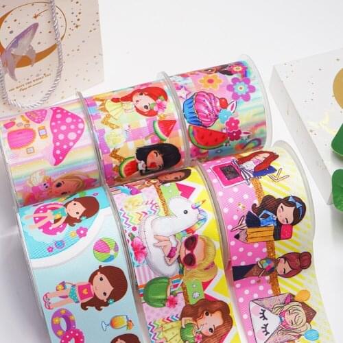DIY Cartoon Fairy Printed Grosgrain Ribbon For Craft Supplies Sewing Accessories 5 Yards, Planar Resins Mold 10 Pieces. 44154
