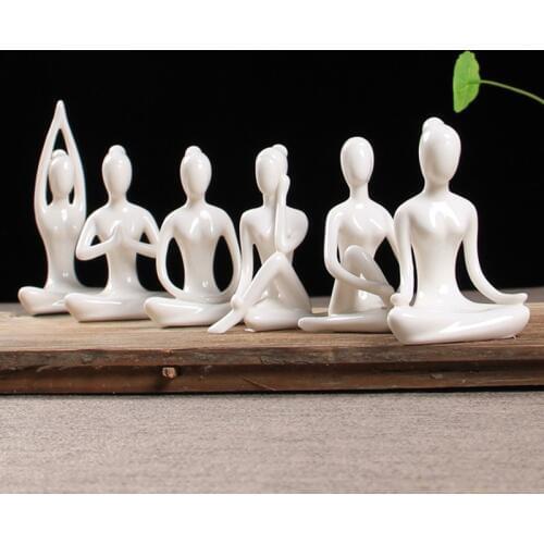 Yoga figure small ornaments business gifts Home Furnishing modern living room Office Desktop Decoration Craft Gift