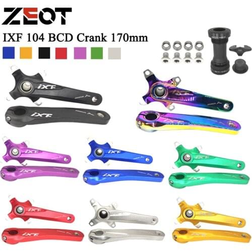 IXF Bicycle Crank Set 104BCD CNC Untralight 170mm Crank Arm MTB Road Bicycle Crankset With BB Crank Bicycle Accessories