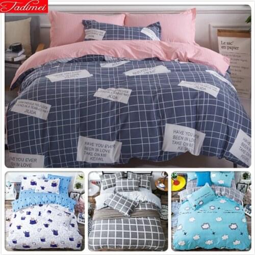 2019 New Fashion Style Kids Single Queen King Size Duvet Cover 3/4 pcs Bedding Set 1.2m 1.5m 1.8m 2.0m 2.2m Bed Linen Flat Sheet