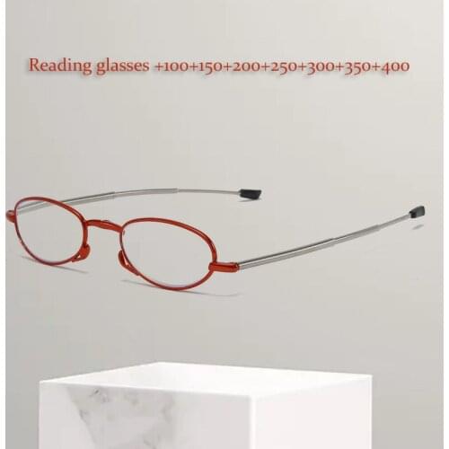 Women Men Blue Light Blocking Presbyopic Eyeglasses Folding Reading Glasses with Case Computer Eyewear +100~+400