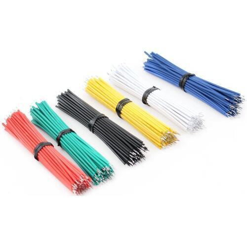 Tin-Plated Breadboard PCB Solder Cable 24 AWG 8cm Fly Jumper Cable Wire Line Tin Conductor Wires 1007-24AWG Connector Wire