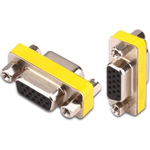 Wholesale 1pc/ 5pcs/10pcs New Female To Female VGA HD15 Pin Gender Changer Convertor Adapter In Stock