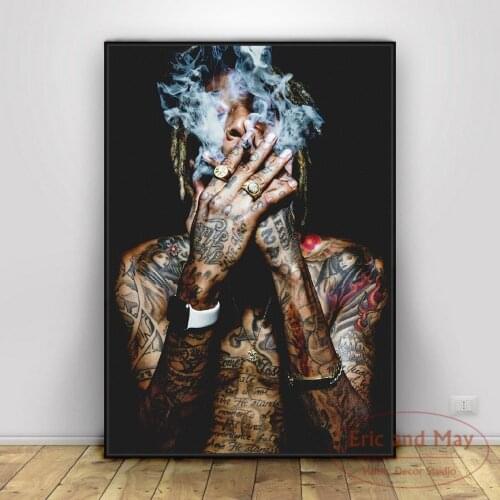 Wiz Khalifa Rap Hip Hop Music Canvas Painting Posters And Prints Pictures On The Wall Abstract Decorative Home Decor Quadro