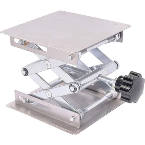 Stainless Steel Lifting Table Manual Aluminum Oxidation Lifting Table Laboratory Lifting Device Lab Lifting Stand Rack
