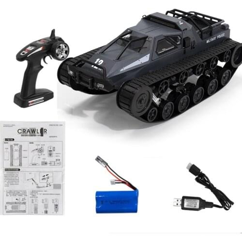 New RC Tank Car 2.4G 12km/h High Speed Drifting Car Full Proportional Crawler Radio Control Vehicle Models Toys For Kids Gifts