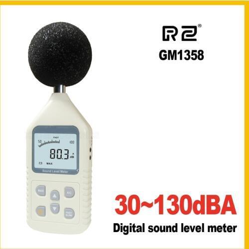 RZ GM1358 30-130dB Digital sound level meter meters noise tester in decibels LCD A/C FAST/SLOW dB screen New