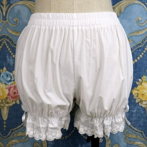 Lolita Bloomers Summer Cotton Lace Trim Lolita Short Leggings