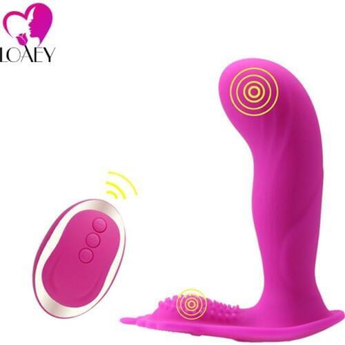 Silicone Remote Control Vibrator Erotic Vibrating Panties Sex Toy For Woman Butterfly strapon Stimulator Dual Motor Massager