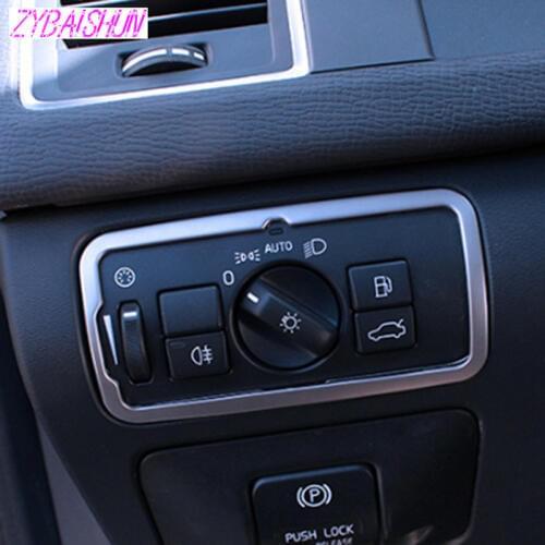 Car Styling Headlamp Switch Frame Decoration Cover Trim Stainless Steel Sticker Stripe for Volvo XC60 S60 V60 S80 V40