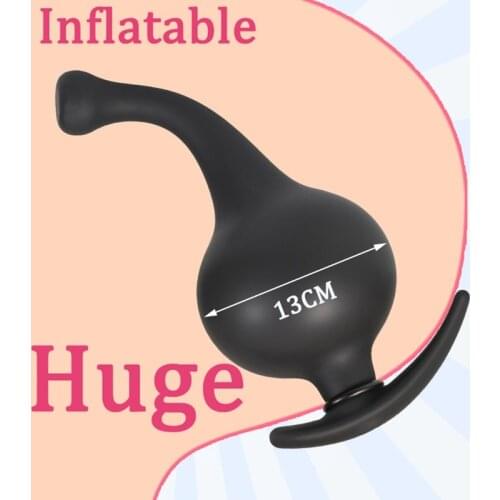 Super Long Anal Plug Inflatable Huge Butt Plug Vagina Anus Expansion Prostate Massage Ass Dilator Anal Sex Toys For Men Women