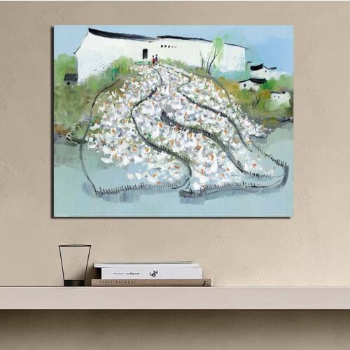 Wu Guanzhong Wallpaper Wall Art Canvas Painting Posters Prints Modern Painting Wall Pictures For Living Room Home Decor Artwork