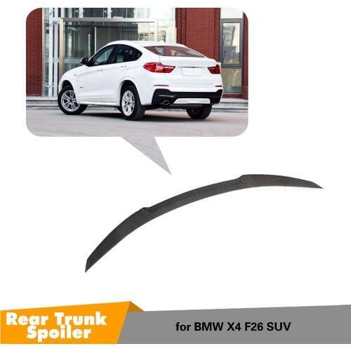Rear Trunk Lip Spoiler Wing For BMW X4 F26 2014 - 2017 Caron Fiber Boot Lid