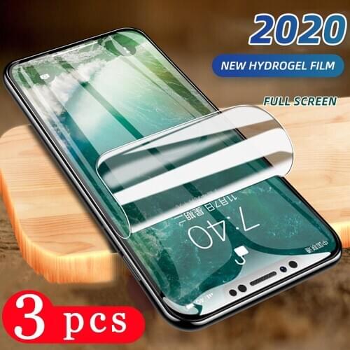 3Pcs cover protective film for iphone x xr xs 11 pro max SE hydrogel film iphone 6 6s 7 8 plus phone screen protector Not Glass