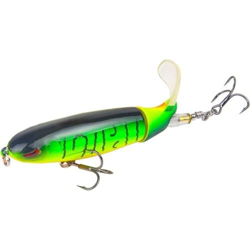 10CM 13G Whopper Popper Topwater Fishing Lure 3D Eyes Plastic Artificial Bait Hard Fishing Plopper Hook Fishing Accessories