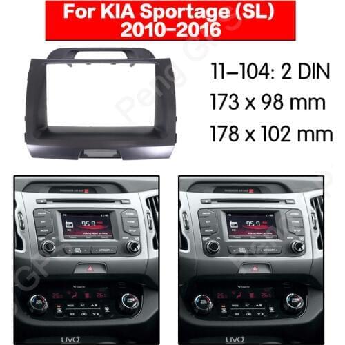 2 DIN 11-104 Car Radio stereo Fitting installation adapter fascia For KIA Sportage(SL) 2010-2016 frame Audio Fascias