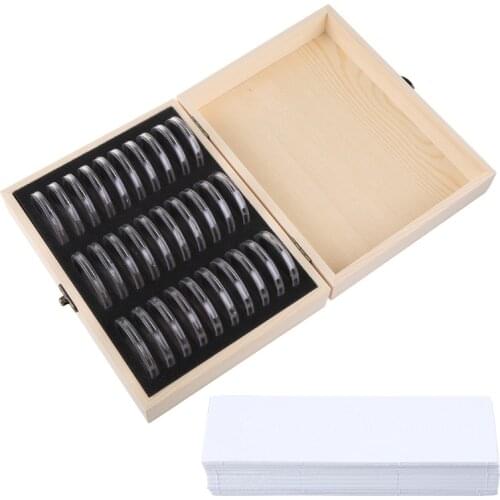 30pc Souvenir Coin Storage Box Collection Box Commemorative Coin Cover Protector Holder 20mm/25mm/30mm/35mm/40mm