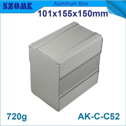 4pcs/lot aluminium distribution housing enclosure in silver color for pcb box or GPS tracker101(H)x155(W)x150(L) mm