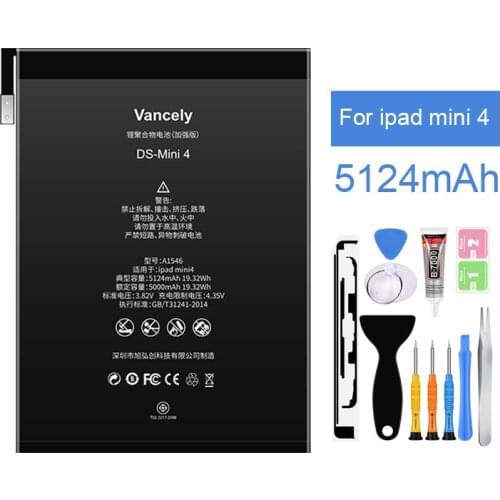 Ockered Replacement Battery 5124mAh Battery For ipad mini4 Battery For iPad mini 4 A1538 A1546 A1550 With Free Tools