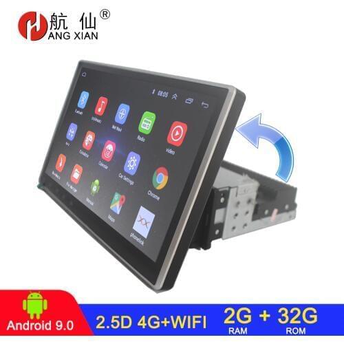 HANG XIAN 1 din car radio rotatable autoradio android 9.1 car dvd car audio GPS navigation auto radio wifi 4G car stereo 2G 32G