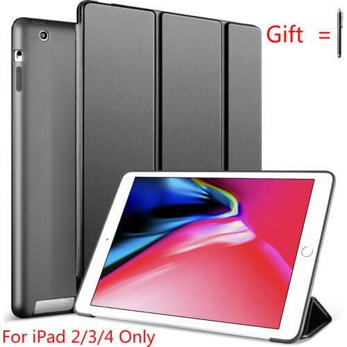 Magnetic Case For iPad 2 3 4 Cover Smart Auto wake up Tri-fold bracket Holder for iPad 2/3/4 model A1395 A1430 A1458 A1416 A1460