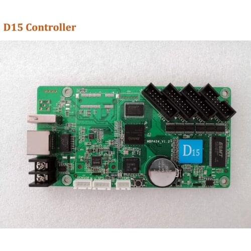 HD-D15 asynchronous full color led display control card 4*HUB75 data interface RGB ,384x64 pixels,Small size screen control card