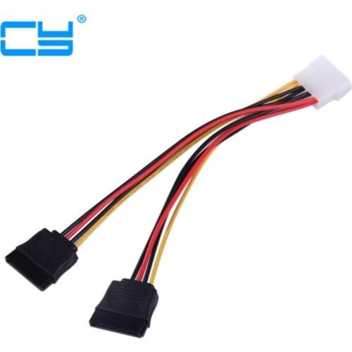 IDE to dual SATA II 15p Y Splitter 10cm hard disk Power Supply Extension Cable